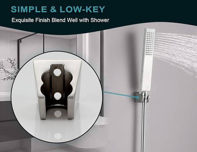 Dual Slot Handheld Shower Head Holder, Secure Screw-in Wall Mount Bracket - Image 9