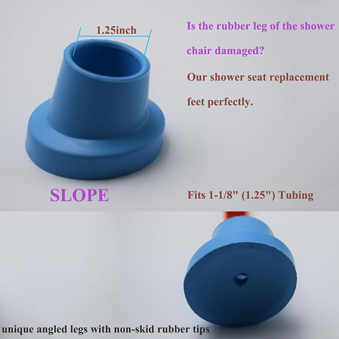 Slope Replacement Feet for Shower Chair Bath Seat, Shower stools and Transfer - Image 3