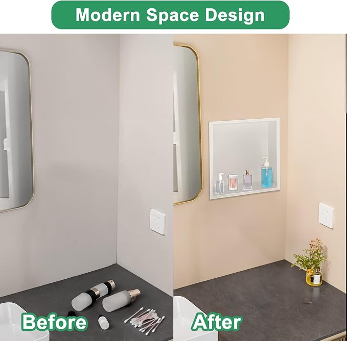 SaniteModar Shower Niche, Stainless Steel Shower Niche 12" X 12" No Tile Needed - Image 4