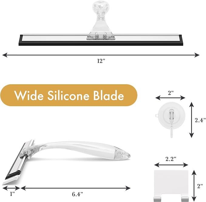 AmazerBath Shower Squeegee for Glass Doors, All-Purpose Squeegee - Image 2