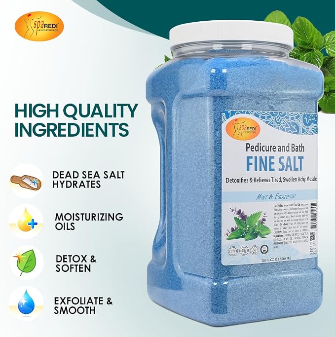 SPA REDI - Detox Foot Soak Pedicure and Bath Fine Salt, Mint and Eucalyptus - Image 5
