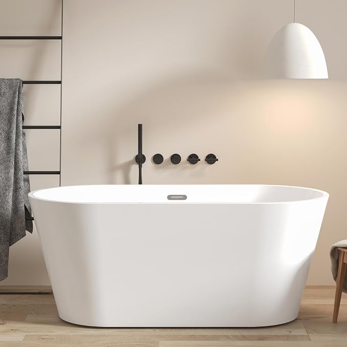FerdY 59" Shangri-La Elite, Acrylic Freestanding Bathtub, Modern & Contemporary by FerdY