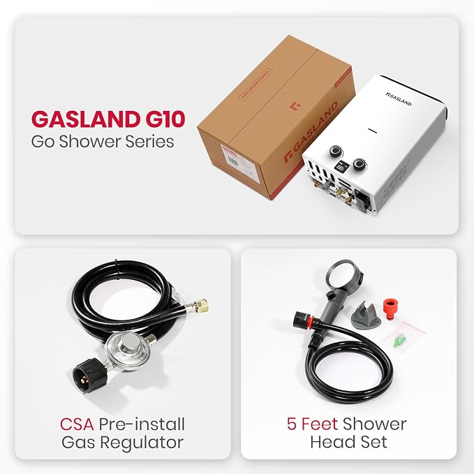 GASLAND Goshower G10 2.64GPM Outdoor Propane Tankless Water Heater, Ultra Slim - Image 8