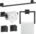 TQKAG 5-Piece Matte Black Bathroom Hardware Set Classic Wall Mounted Bathroom by TQKAG