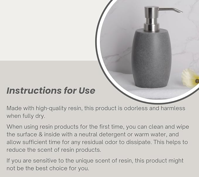 Sandstone Textured Resin Soap Dispenser - Image 9