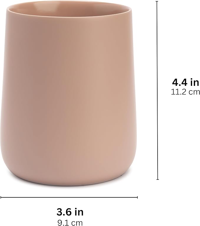 Matte Dusty Pink/Mauve Toothbrush and Toothpaste Holder and Cup - Image 5