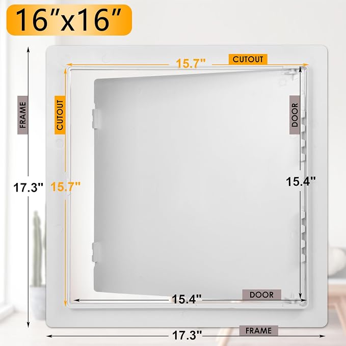 Suteck Plumbing Access Panel for Drywall Ceiling 16 x 16 Inch Reinforced - Image 2