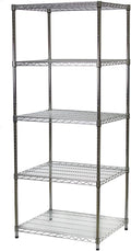SI 24"d x 30"w x 54"h Chrome Wire Tiered Shelving Unit by ShelvingInc