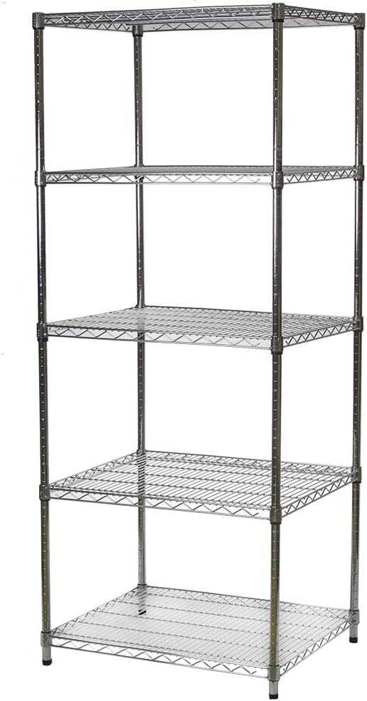 Shelving Inc. 24" d x 30" w x 96" h Chrome Wire Shelving by ShelvingInc