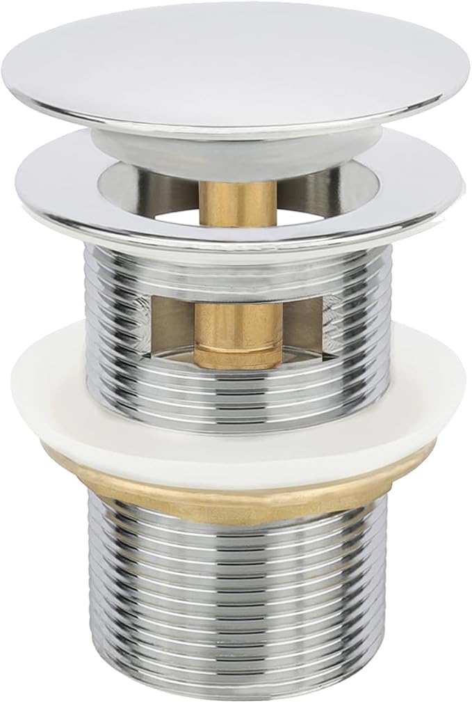 Tub Stopper Bathtub Drain, Brass Pop-up Freestanding Bathtub Drain Stopper by Ouditon