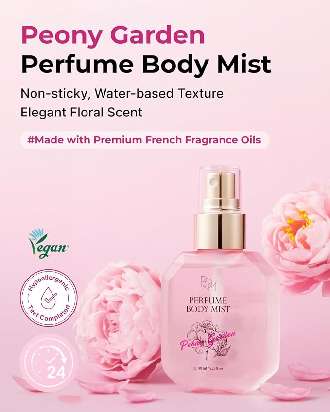 BOM Peony Garden Perfume Body Mist 3.71 Fl Oz, Floral Scented Fine Mist - Image 2