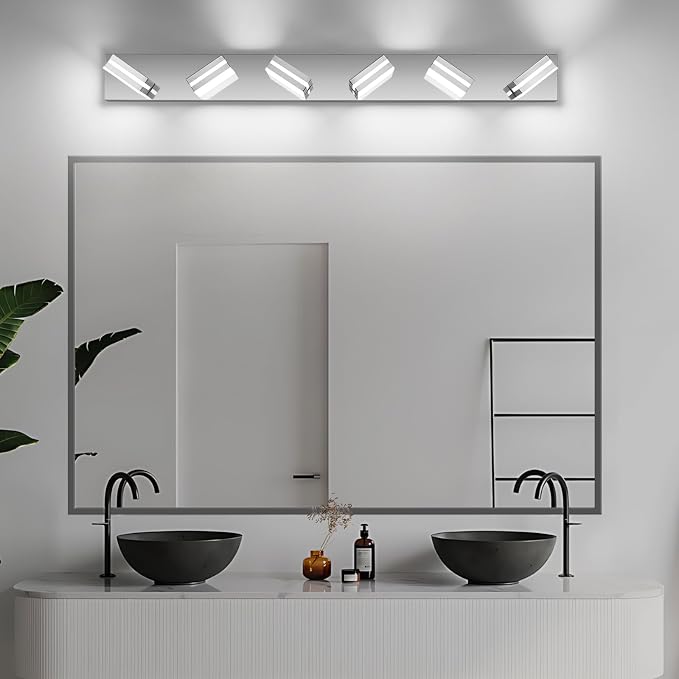 Modern LED Bathroom Lights Fixtures, Stainless Steel Chrome Acrylic Wall - Image 9