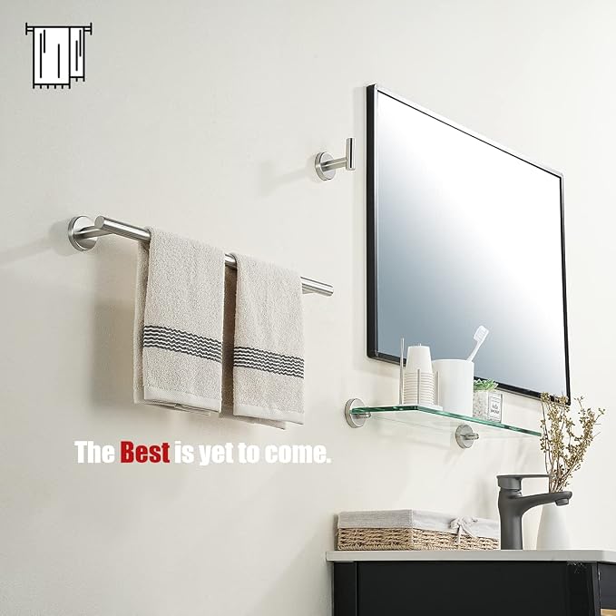 JQK Bath Towel Bar, 20.5 Inch 304 Stainless Steel Thicken 0.8mm Towel Rack - Image 4