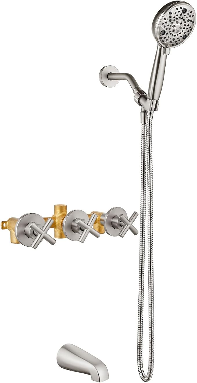 Aolemi 3 Handles Tub Shower Faucet Set by Aolemi