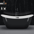 67" Freestanding Acrylic Bathtub, Modern Soaking Tub by Unknown