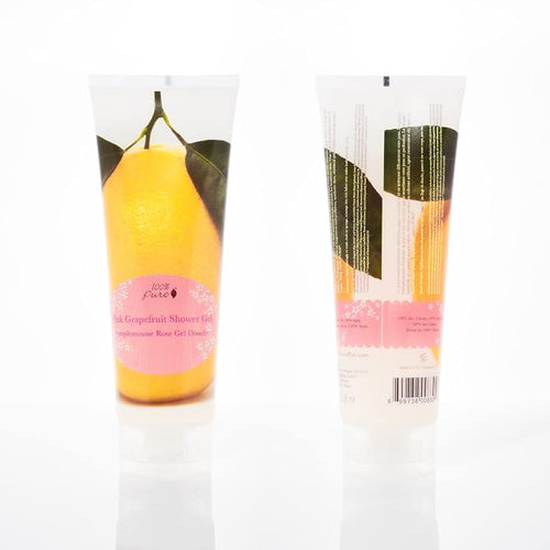 100% PURE Pink Grapefruit Shower Gel Natural Foaming & Hydrating Body Wash - Image 2