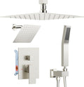 Rain Shower System Brushed Nickel, STARBATH 12+6" Double Rain Shower Head and by STARBATH