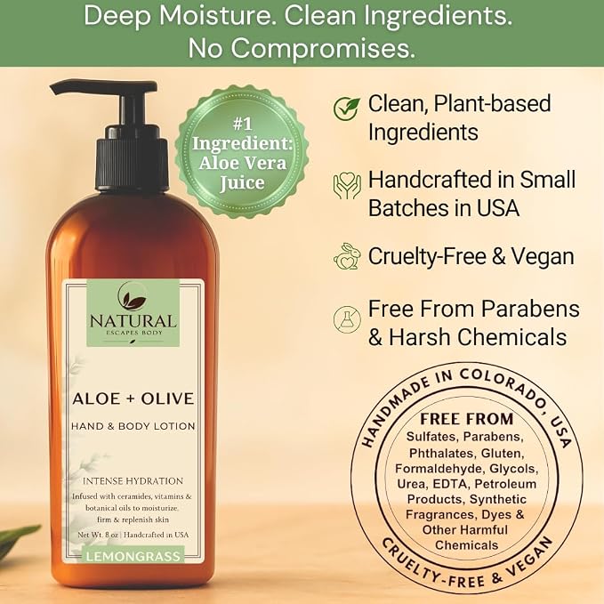 Moisturizing & Firming Lemongrass Body Lotion & Hand Cream - Image 7