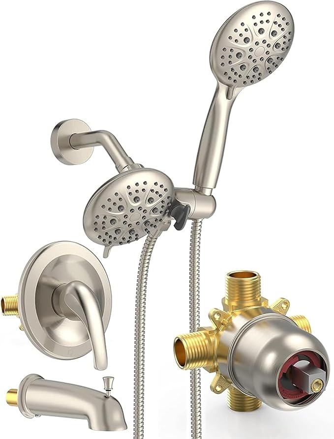 SR SUN RISE Shower System with Tub Spout Rain Shower Tub Set, High Pressure by SRSUNRISE