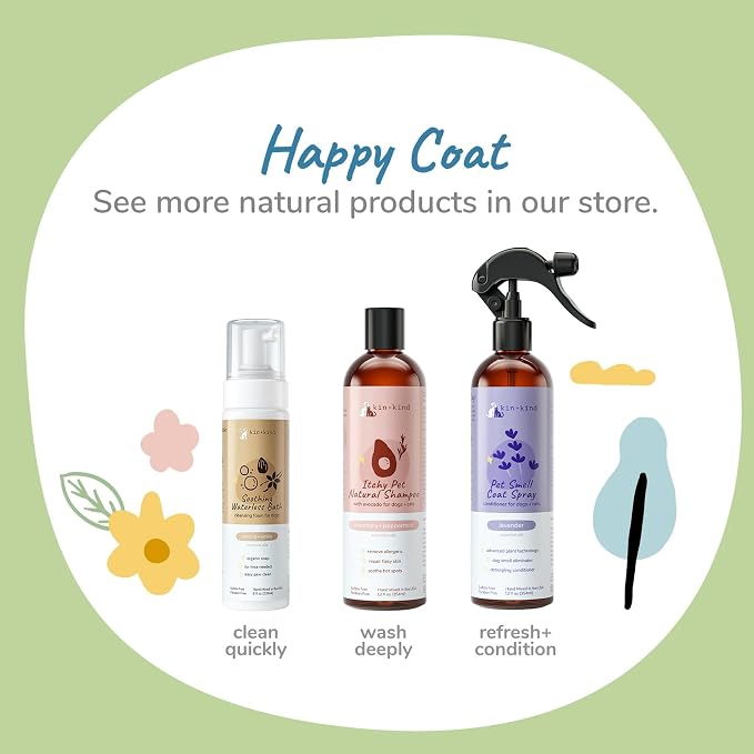 kin+Kind Dry Shampoo and Deodorizing Spray Bundle- Waterless Dog Shampoo & Pet - Image 5