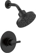 Delta Nicoli 14 Series H2Okinetic Shower Faucet Set, Matte Black Shower Head by DeltaFaucet