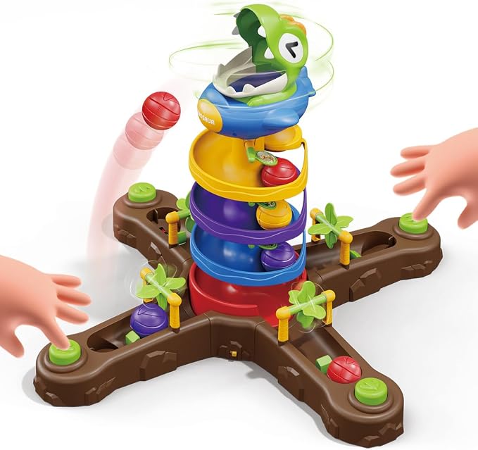 Dinosaur Ball Drop Toys for 3 4 5 6 7 8 Years Old Kids, Dino Spin Twister by Humzo
