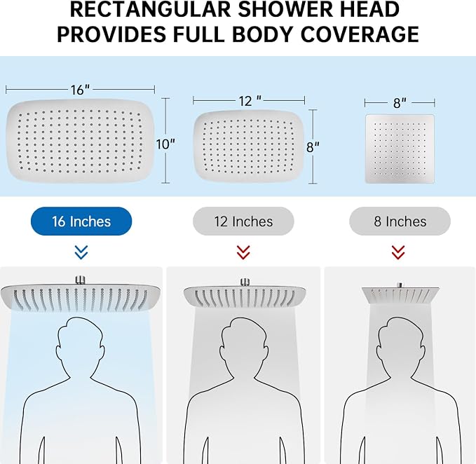 G-Promise All Metal 16 Inch Shower Head - Image 2