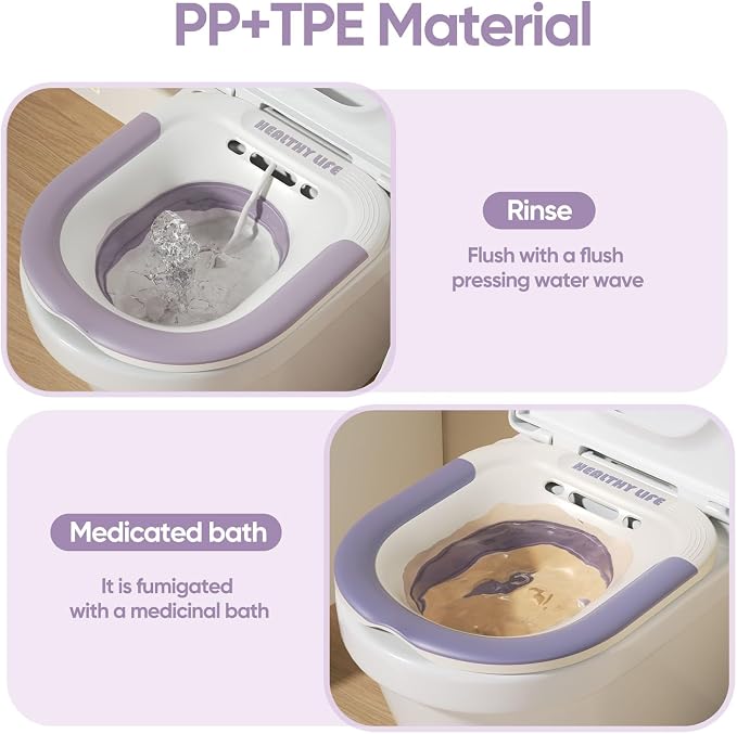 Sitz Bath，Electric Sitz Bath for Toilet, Portable and Collapsible Sitz Bath Tub - Image 6