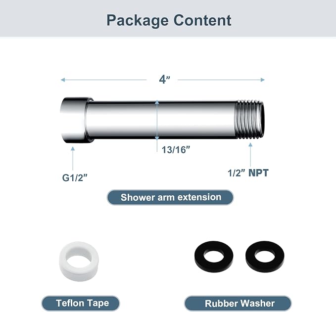 BRIGHT SHOWERS Shower Arm Extender - Image 7