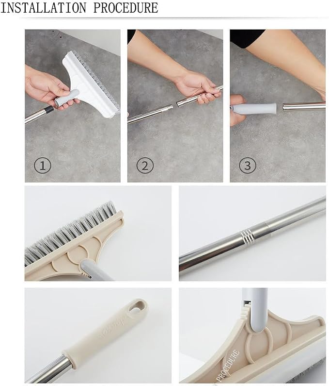 2 in 1 Cleaning Floor Scrub Brush Floor Brush Scrubber New Upgraded 53.5" Long - Image 7