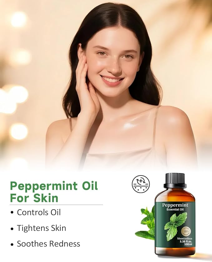 Peppermint Essential Oil Pure, Mumianhua Natural Peppermint Oil - Image 3