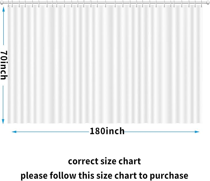 Clawfoot Tub Shower Curtain Heavy Duty 180x70Inch Clear Liner All Warp Around - Image 6