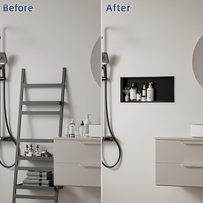 304 Stainless Steel Recessed Shelf, Over Mount Installation - Image 4