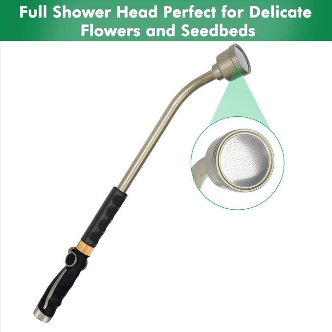 RESTMO Long Watering Wand, 24 Inches Gentle Soft Full Shower Sprayer Wand - Image 4