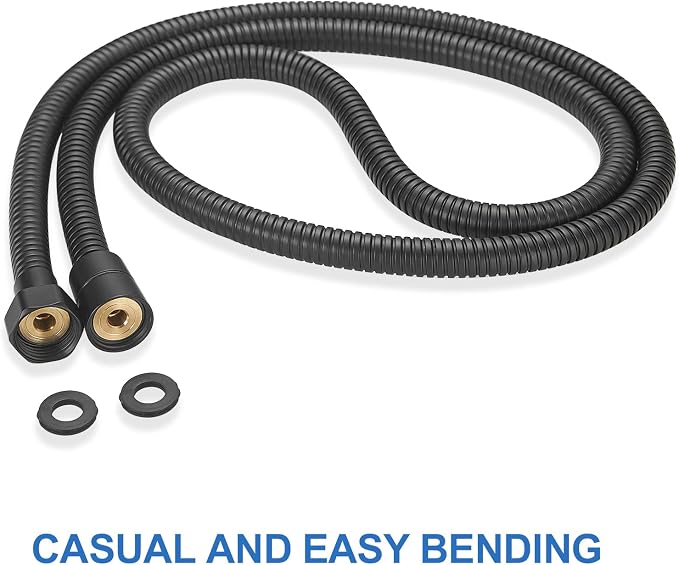 RUMOSE 59 inches Shower Hose Water Plating Shower Head Extension Hose - Image 9