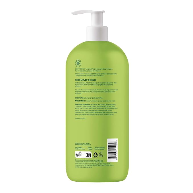 ATTITUDE Body Wash, EWG Verified Shower Gel, Dermatologically Tested, Plant and - Image 6