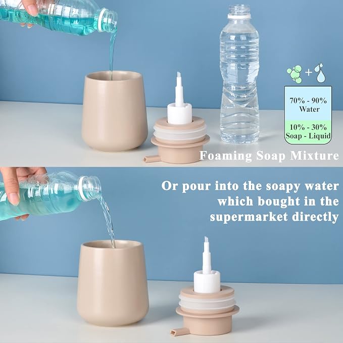 BosilunLife Foam Hand Soap Dispenser - 12 oz Bathroom Lotion Pump - Image 4