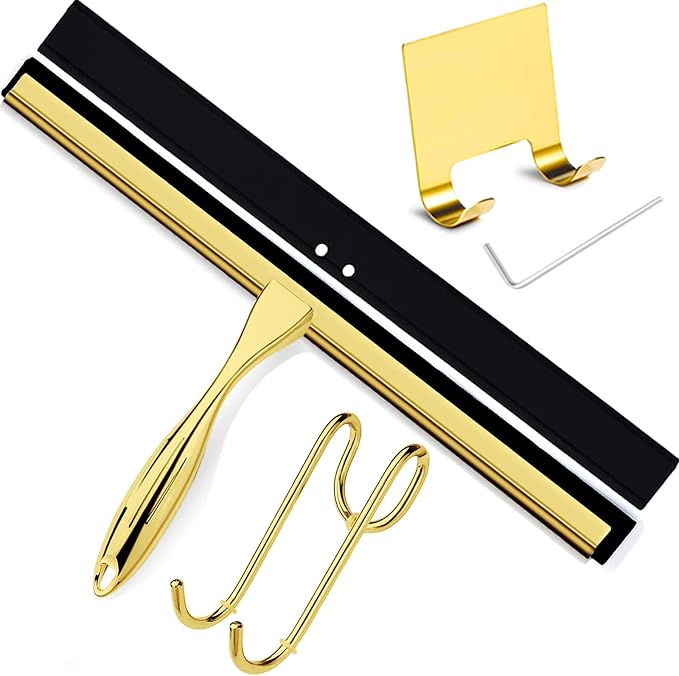 Shower Squeegee for Glass Doors, 14 Inches Bathroom Squeegee by dobvyvn