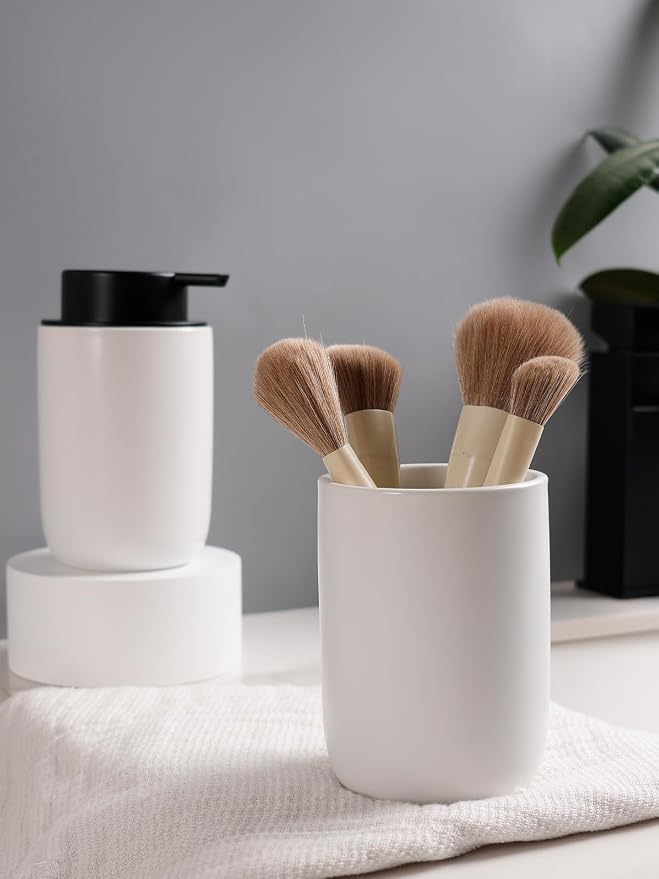 Bosilunlife Soap Dispenser and Toothbrush Holder Set - 11Oz Dish Hand Soap - Image 6