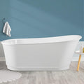 FerdY Langkawi 67" Acrylic Freestanding Bathtub, cUPC Certified, Brushed Nickel by FerdY