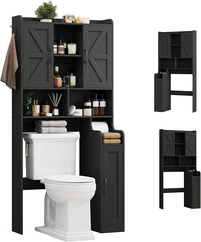 Over The Toilet Storage Cabinet, Bathroom Over Toilet Storage Organizer - Image 8