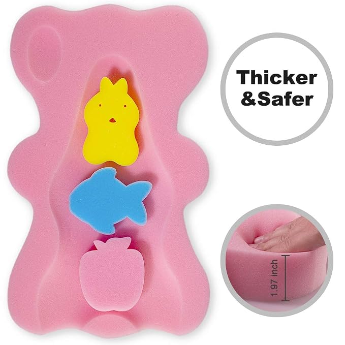 Soft Infant Bath Sponge Skid Proof Baby Bath Mat Newborn Odor Free - Image 9