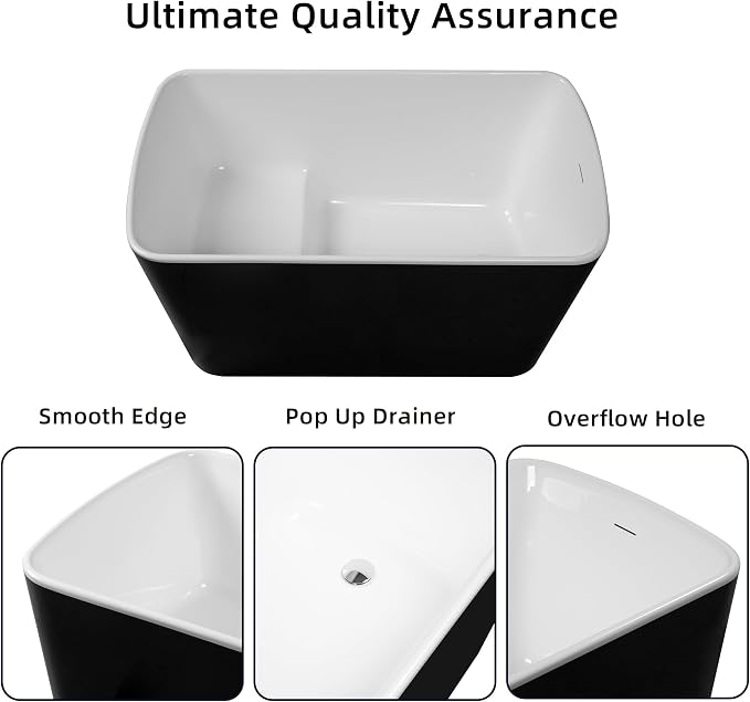 Abruzzo 49"Acrylic Free Standing Tub, Janpanese Soaking Tub - Image 8