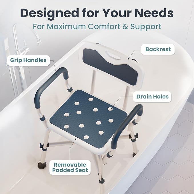 PELEGON Shower Chair for Elderly and Disabled - Image 5
