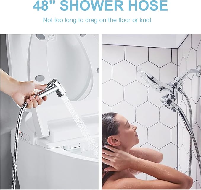 OFFO Shower Hose, 48 Inch Bidet Hose High Pressure Explosion Proof Toilet Hose - Image 3