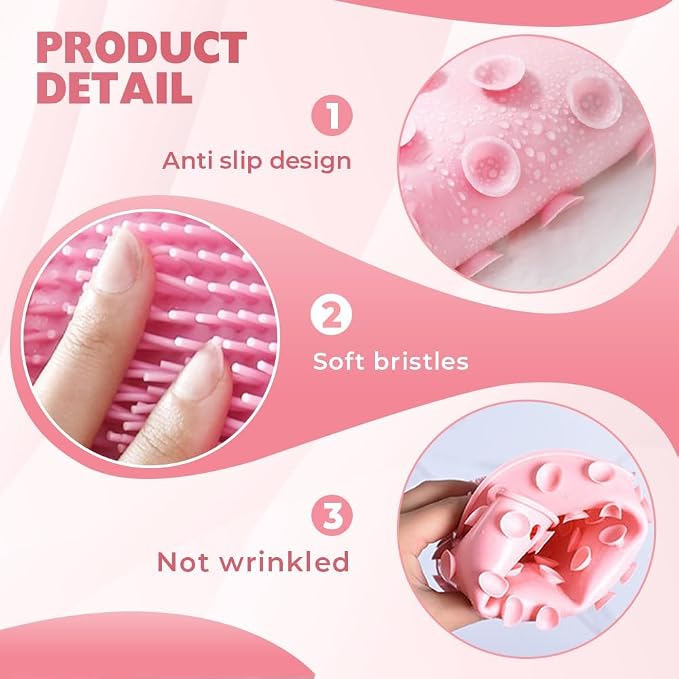 2026 New Silicone Shower Foot Scrubber Mat, Foot Back Cleaning Pad Back Washer - Image 4