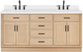 ARIEL Double Bathroom Vanity 73" Inch Oak by Ariel