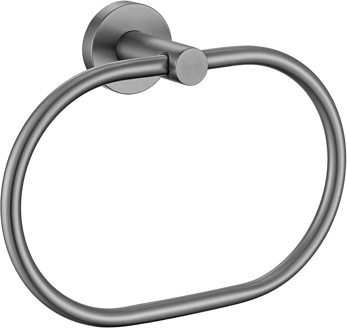 Angle Simple Swivel Towel Ring for Bathroom, SUS304 Stainless Steel Oval Hand by AngleSimple