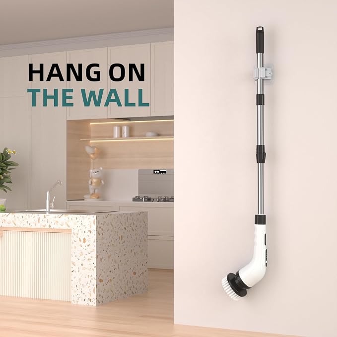 Electric Spin Scrubber for Cleaning, 9 in 1 Changeable Bathroom Scrubber - Image 7
