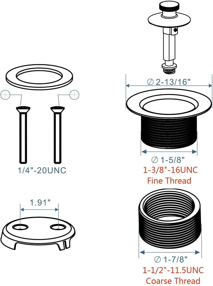 Black tub Drain Lift &Turn Tub Trim Set - Image 3